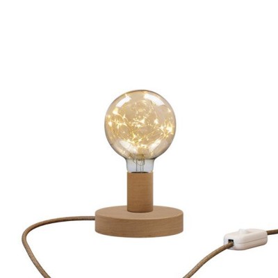 Posaluce Milleluci Wooden Table Lamp with UK plug