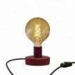 Lámpara de mesa de cuero Posaluce Globo con clavija inglesa
