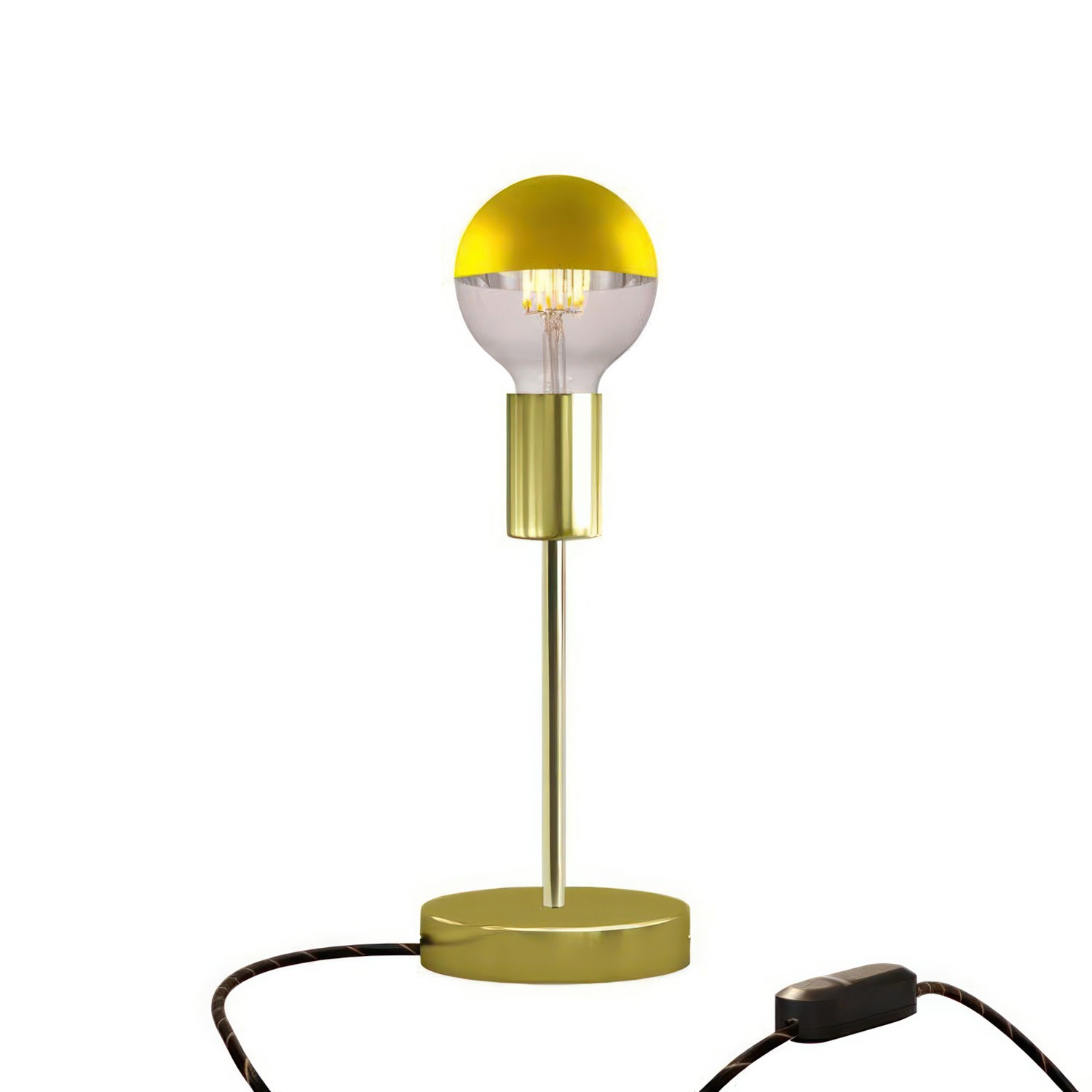 Alzaluce Half Cup Metal Table Lamp with UK plug