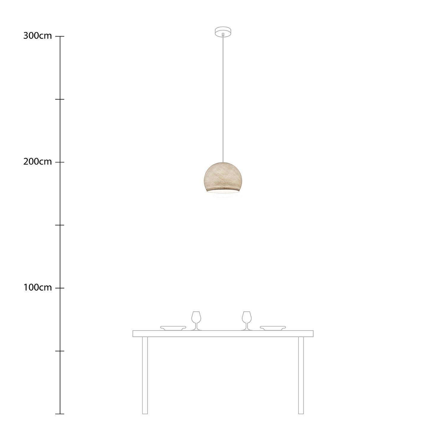 Pantalla Cupola en alambre - 100% hecha a mano