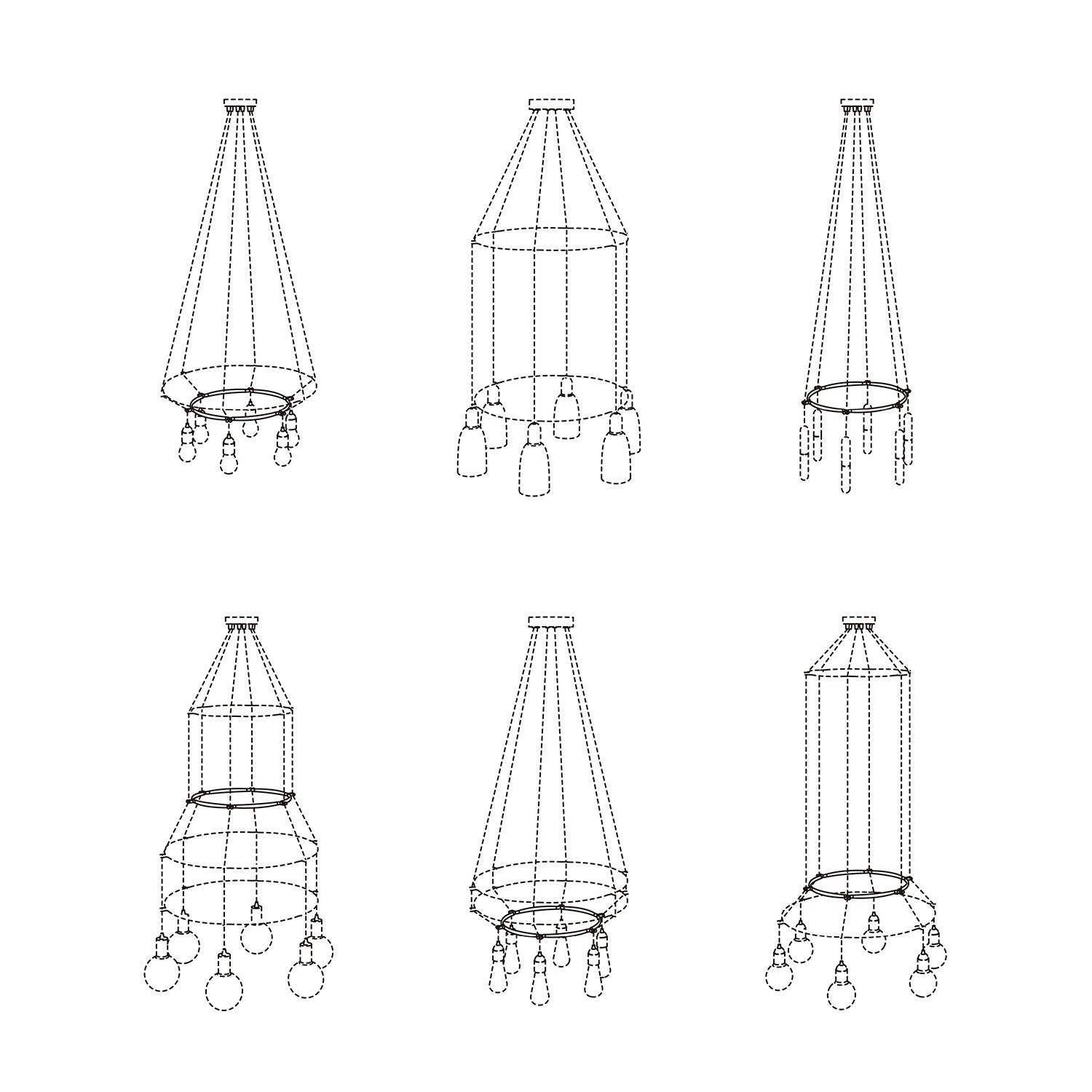 Cage Circular - Estructura para lámparas de araña