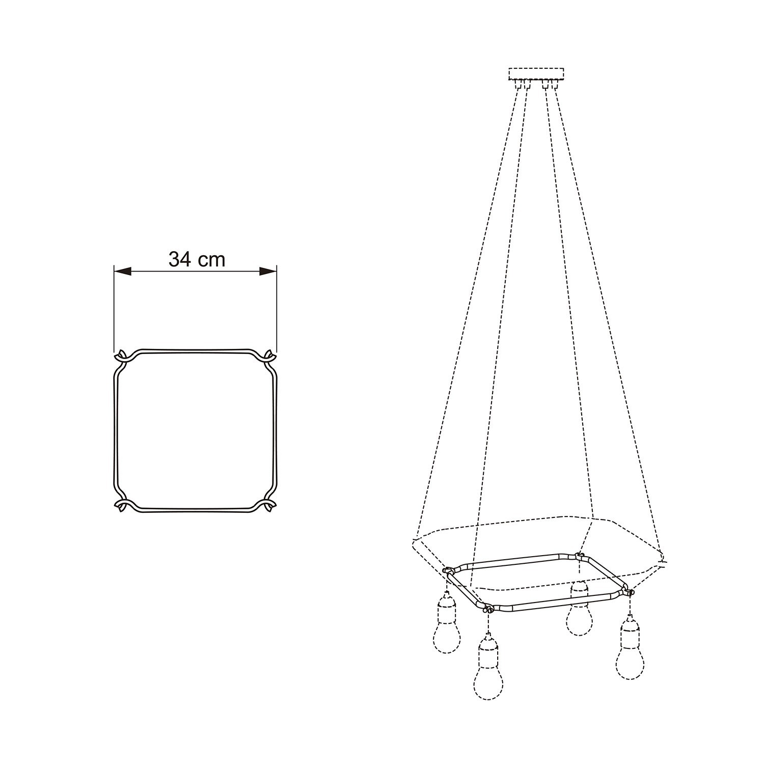 Square Cage - Structure for lamps