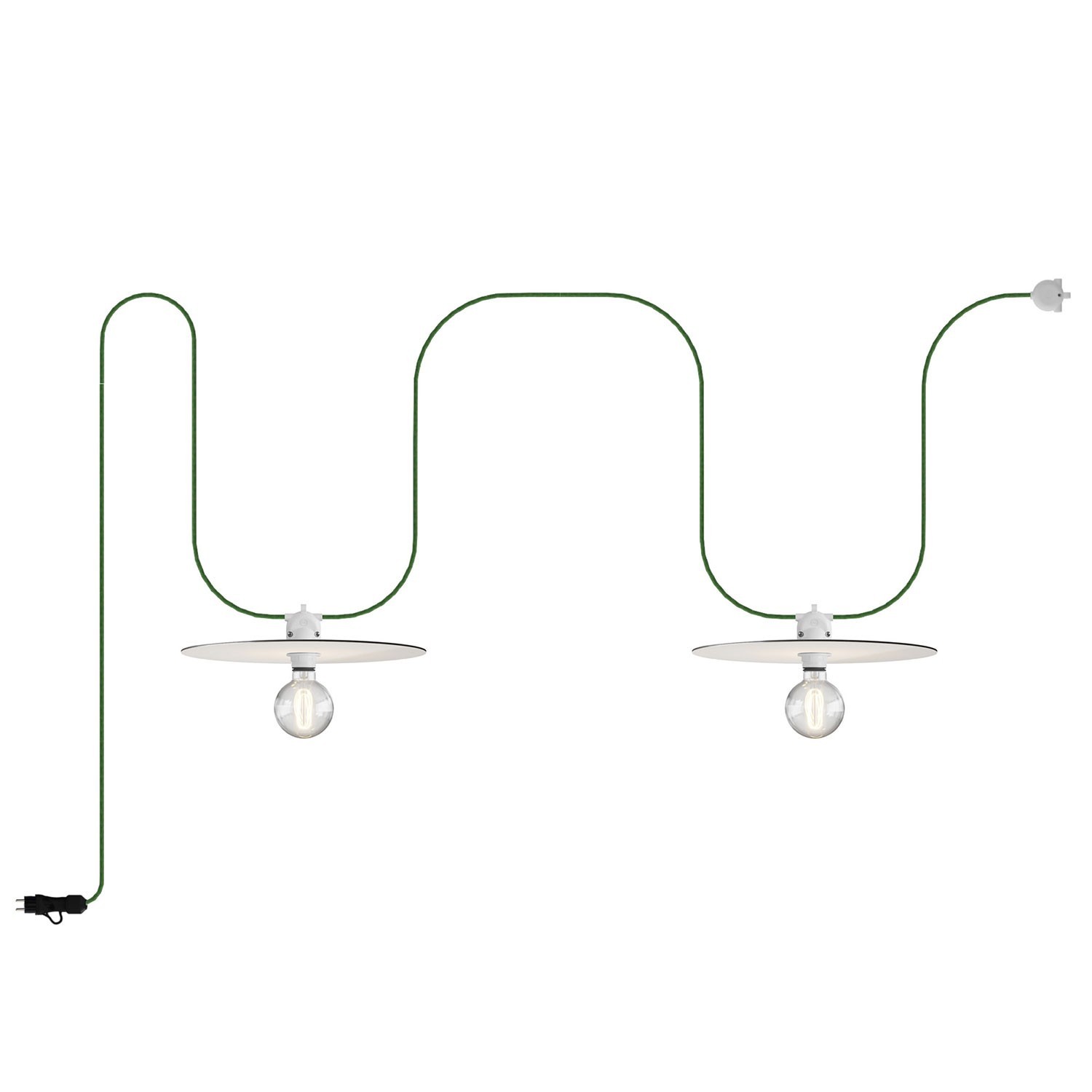 EIVA Portable outdoor string light IP65 with 2 lampshades