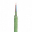 Kit Creative Flex tubo flexible revestido de tejido RM77 verde prado con terminales metálicos