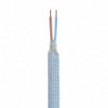 Kit Creative Flex tubo flexible revestido de tejido azul bebé RM76 con terminales metálicos