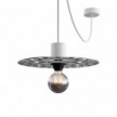Mini plato Ellepì 'Maioliche' para lámparas de suspensión, aplique y catenaria, diámetro 24 cm - Made in Italy