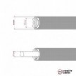 Creative-Tube, Tubo flexible con revestimiento de tela Efecto Seda Blanco RM01, diámetro 20 mm