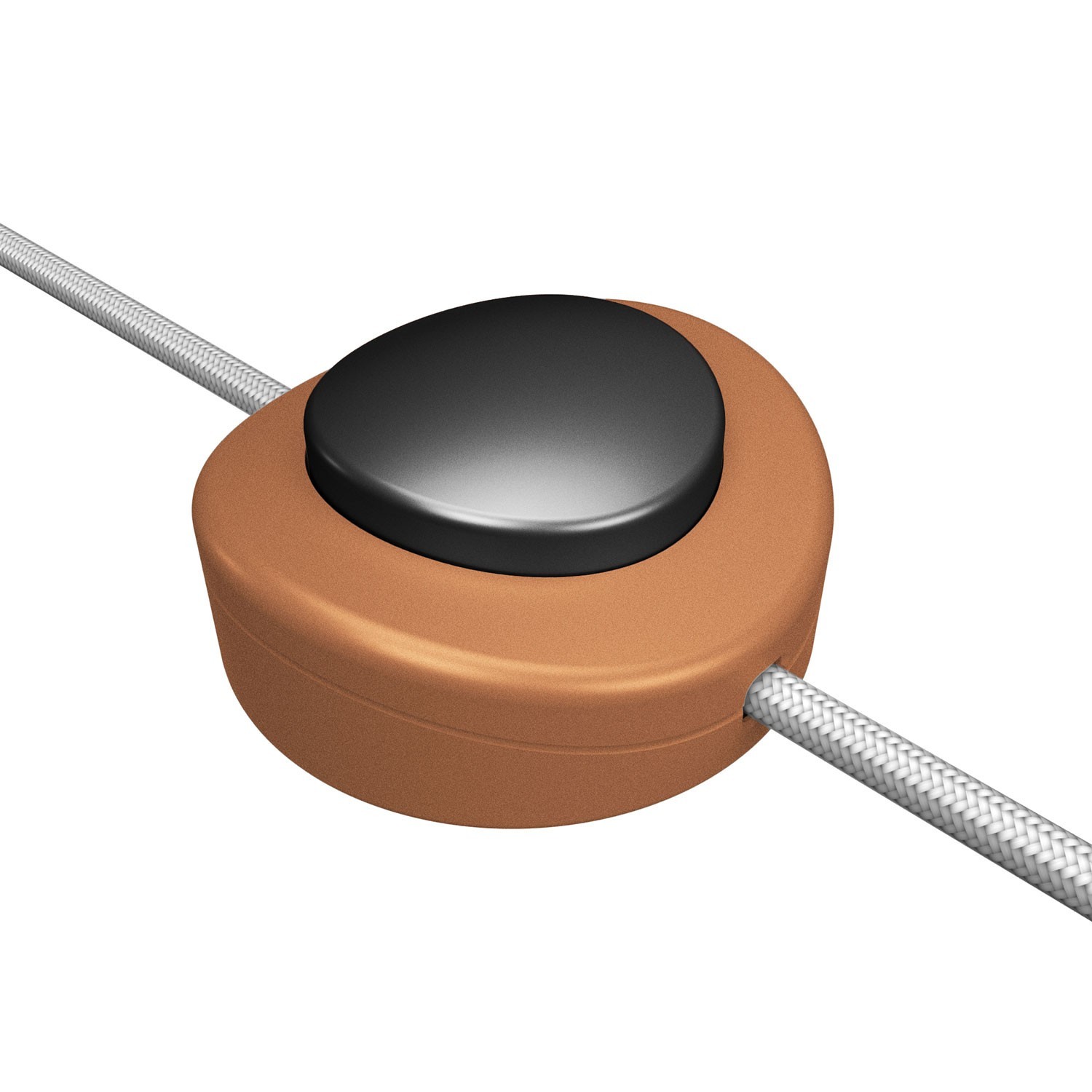 Inline single-pole foot switch Creative Switch satin copper