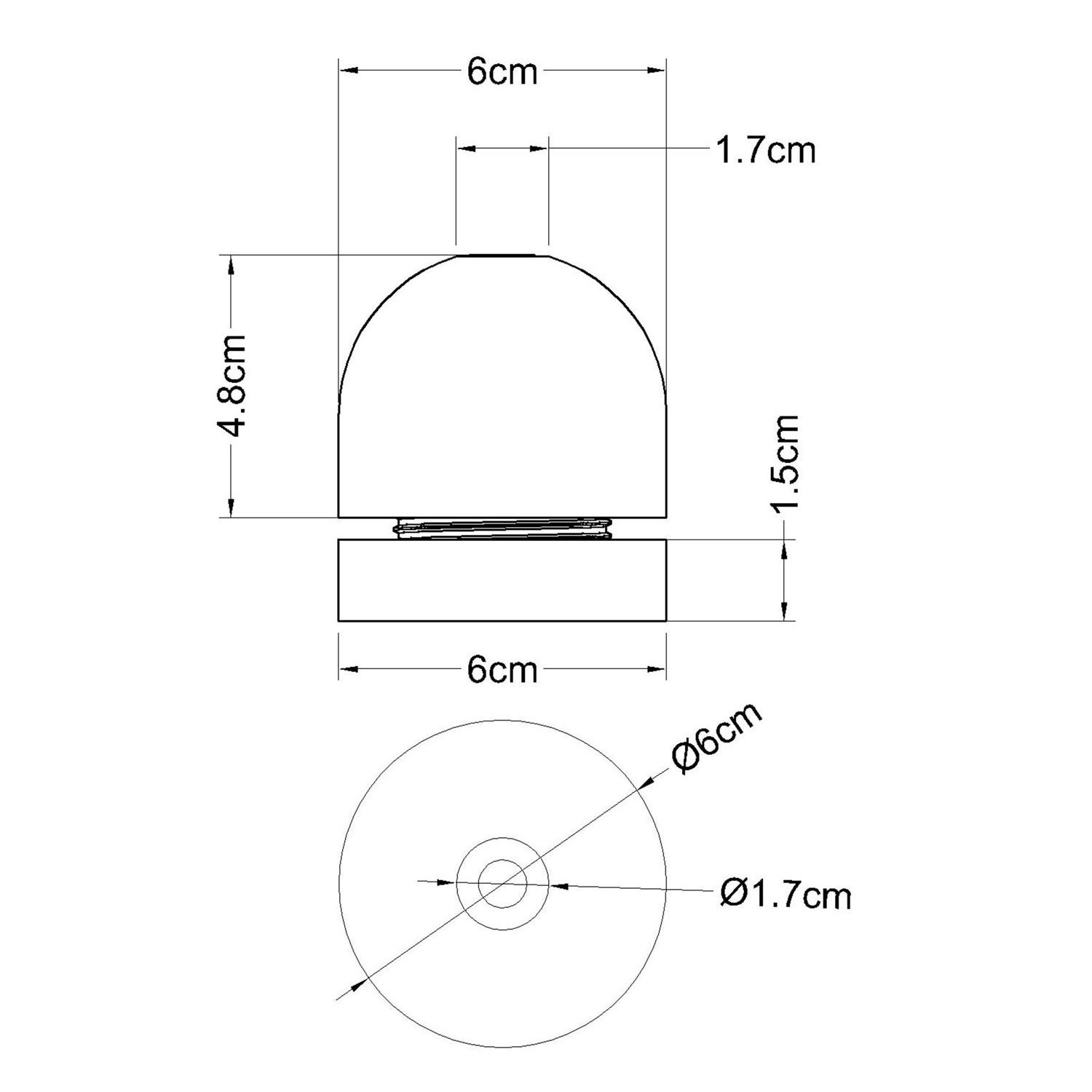 Wood E27 threaded hemispherical lamp holder kit with hidden cable clamp and ferrule cover for lampshade