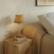 Wood table lamp with lampshade suitability - Alzaluce Wood with 2-pin plug