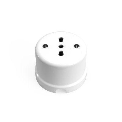 Porcelain Italian 10/16A wall bypass outlet