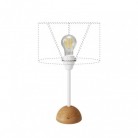 Portable and rechargeable Cabless12 Lamp with Drop light bulb suitable with lampshade