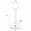 Portable and rechargeable Cabless02 Lamp Base