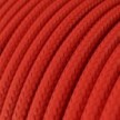 Cable eléctrico de silicona Ultra Soft recubierto de tejido Rojo Fuego brillante - RM09 redondo 2x0.75mm