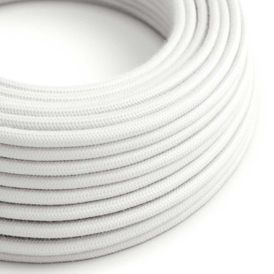 Cable eléctrico de silicona Ultra Soft recubierto de algodón Blanco Puro - RC01 redondo 2x0.75mm