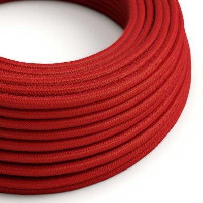 Cable eléctrico de silicona Ultra Soft recubierto de algodón Rojo Fuego - RC35 redondo 2x0.75mm