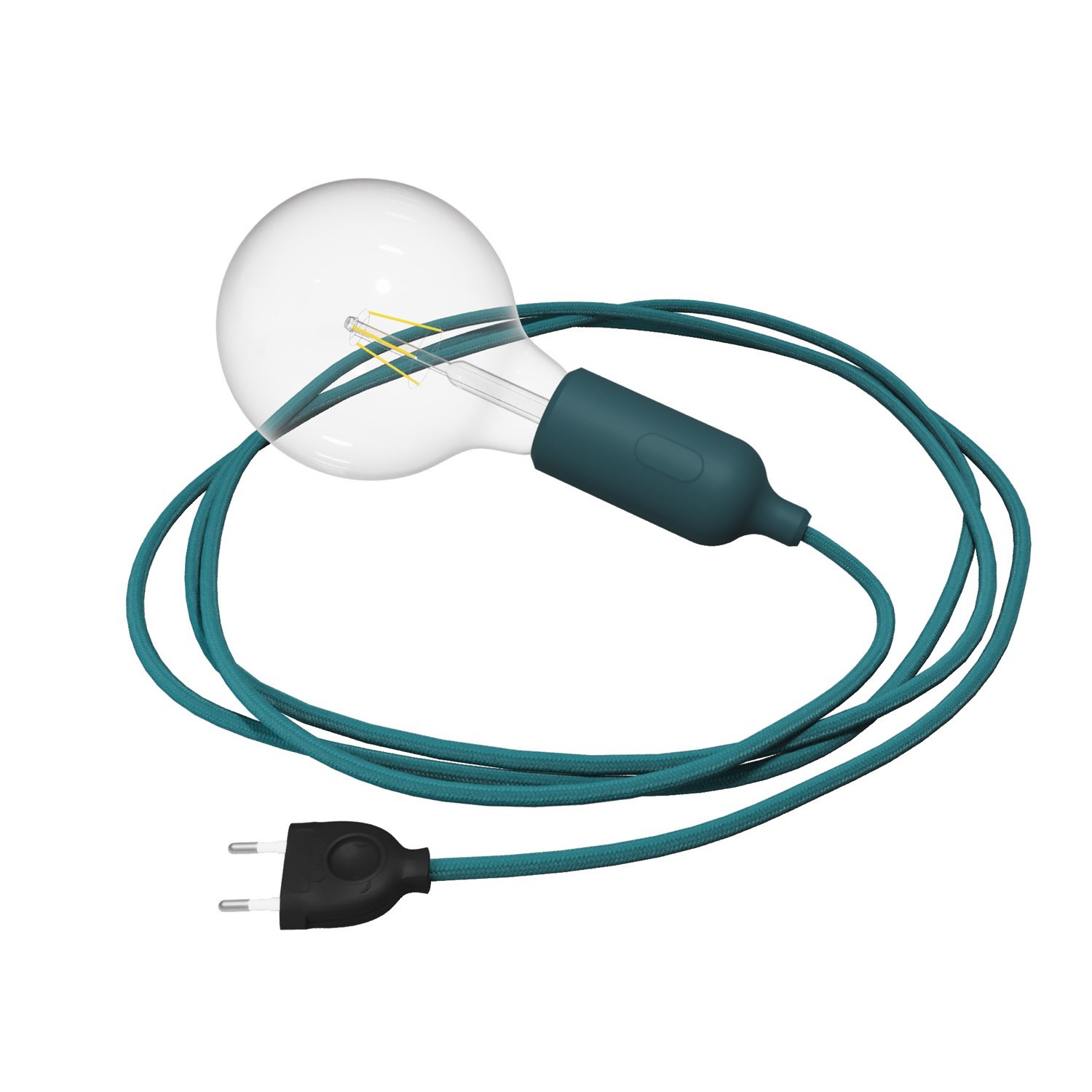 Silicone Snake lamp with switch and 2-pin plug