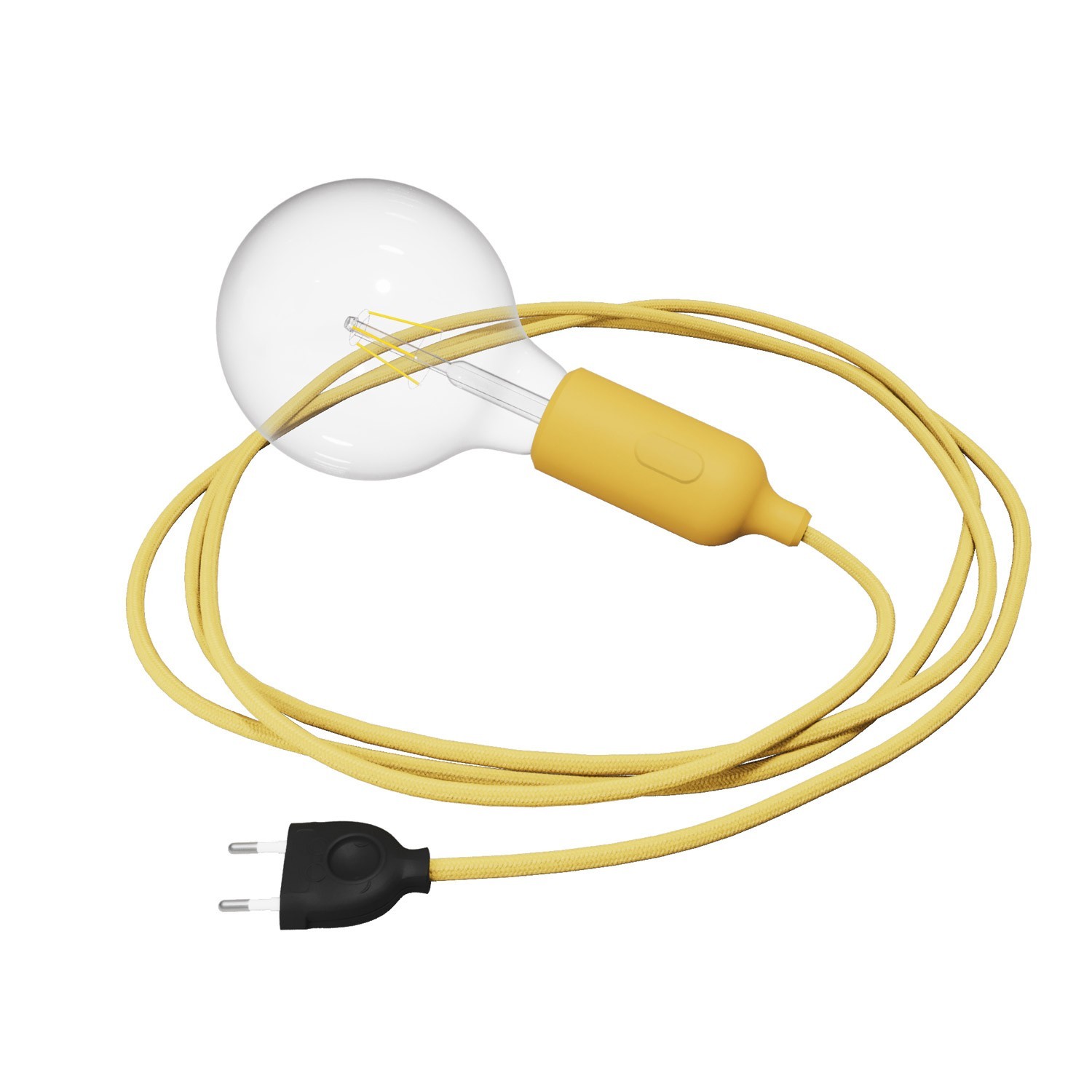 Silicone Snake lamp with switch and 2-pin plug