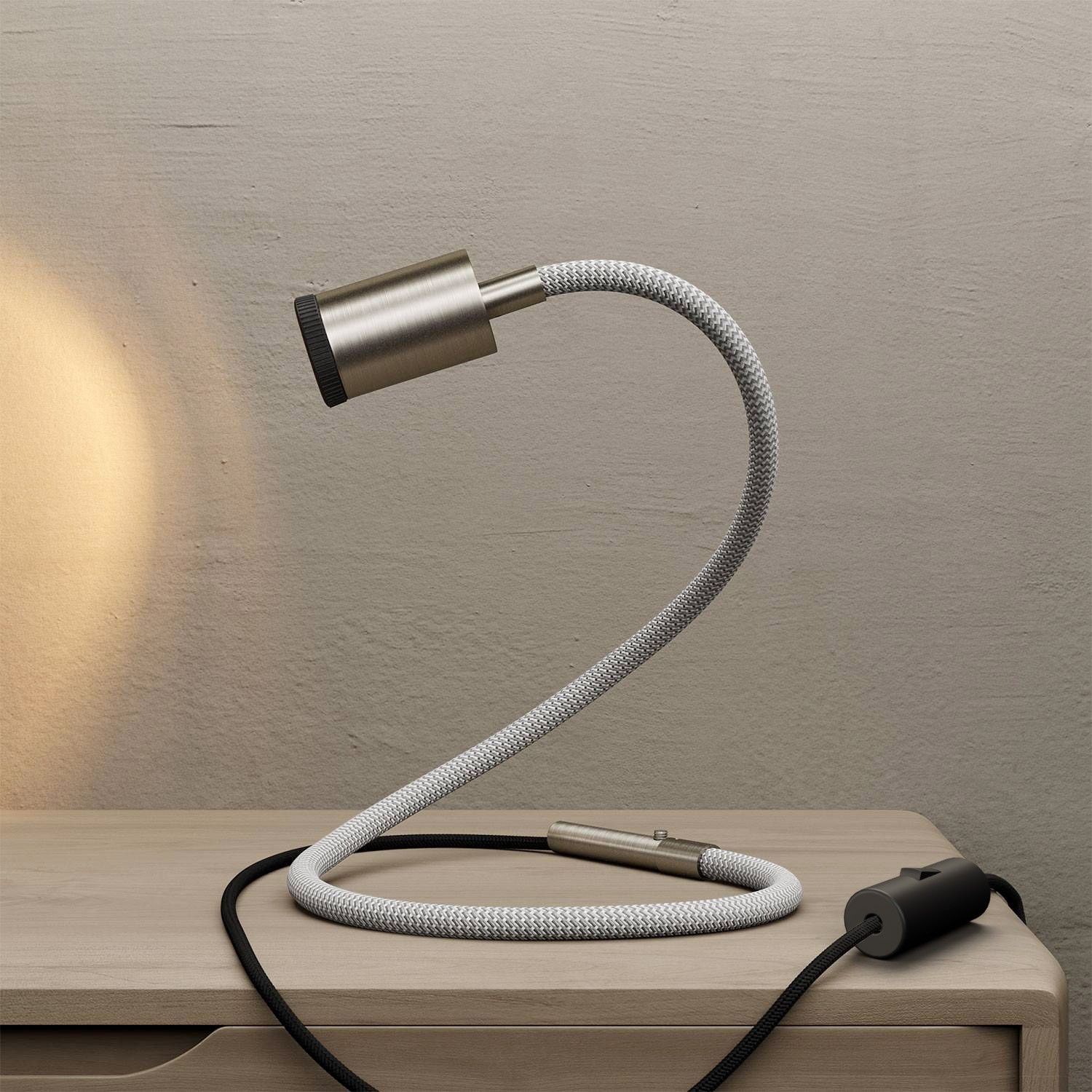GU1d-one flexible lamp without base with mini LED spotlight and 2-pin plug