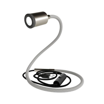 GU1d-one flexible lamp without base with mini LED spotlight and 2-pin plug