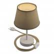 Alzaluce with Impero lampshade, metal table lamp with plug, cable and switch