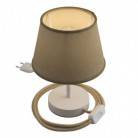 Alzaluce with Impero lampshade, metal table lamp with plug, cable and switch