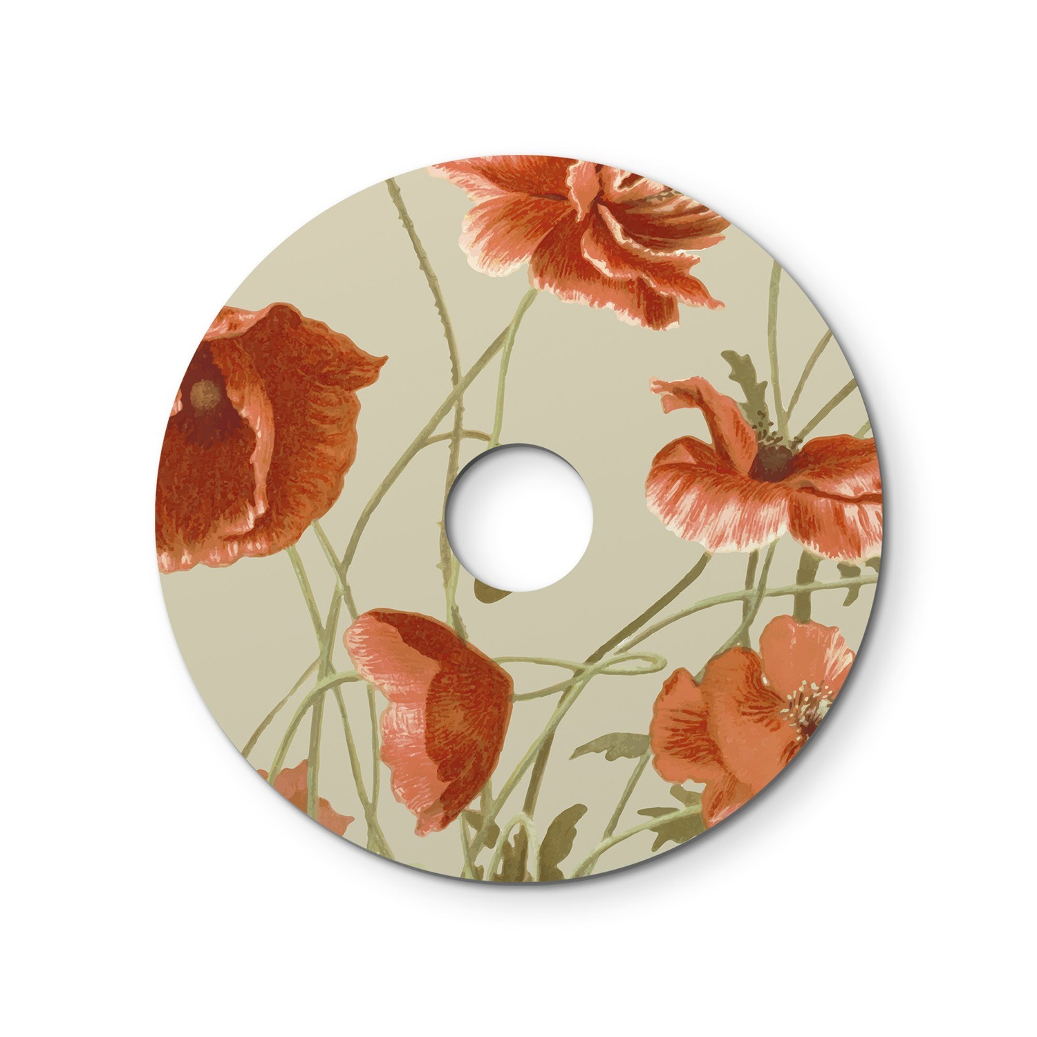 Mini pantalla plana Ellepì con diseños florales 'Blossom Haven', diámetro 24 cm - Made in Italy