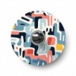 Pantalla mini plato Ellepì con motivos geométricos 'Kaleidoscope', diámetro 24 cm - Made in Italy