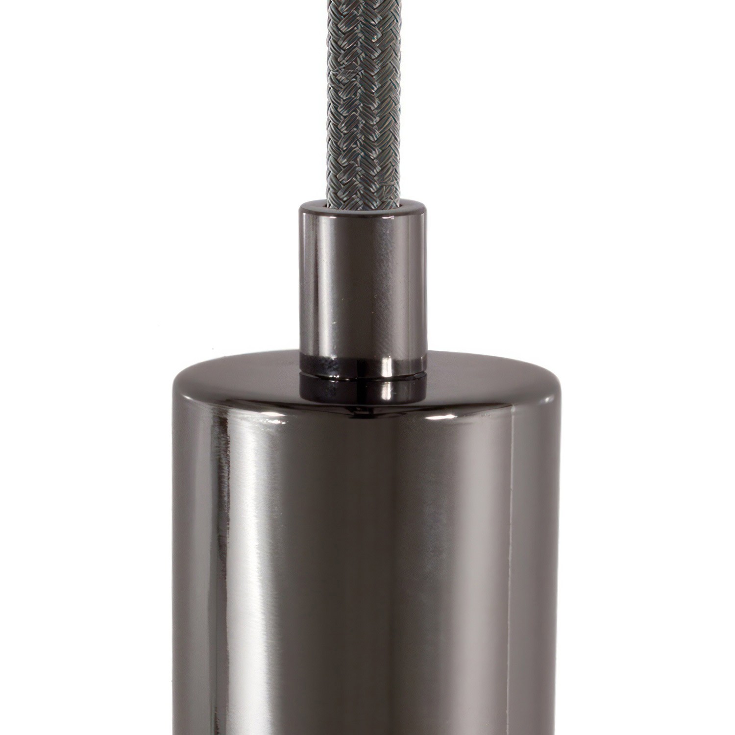 Abrazadera de cable metálico cilíndrico con varilla, tuerca y arandela - 2 piezas