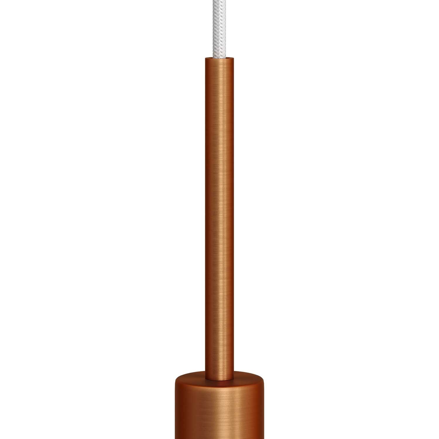 Abrazadera metálica cilíndrica de 15 cm con varilla, tuerca y arandela