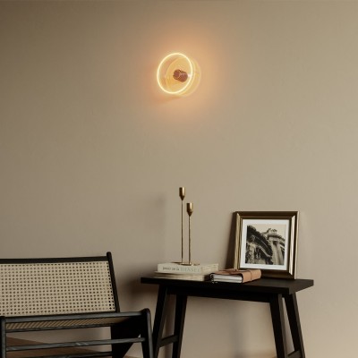 Wall lamp with transparent Ghost bulb