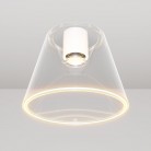 Design ceiling light with transparent cone-shaped Ghost bulb
