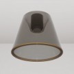 Lámpara de techo de diseño con bombilla Ghost en forma de conica ahumada