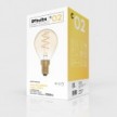 LED Golden Light Bulb Carbon Line Curved Spiral Filament Mini Globe G45 2,5W 136Lm E14 1800K Dimmable - C02