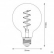 LED Golden Light Bulb Carbon Line Curved Spiral Filament Globe G95 4W 250Lm E27 1800K Dimmable - C06