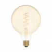 LED Golden Light Bulb Carbon Line Curved Spiral Filament Globe G125 4W 250Lm E27 1800K Dimmable - C07