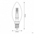 LED Golden Light Bulb Carbon Line Filament Cage Candle C35 3,5W 300Lm E14 2700K Dimmable - C51