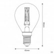 Bombilla LED Dorada Carbón Line Filamento Largo Mini globo G45 3,5W 300Lm E14 2700K Regulable - C52