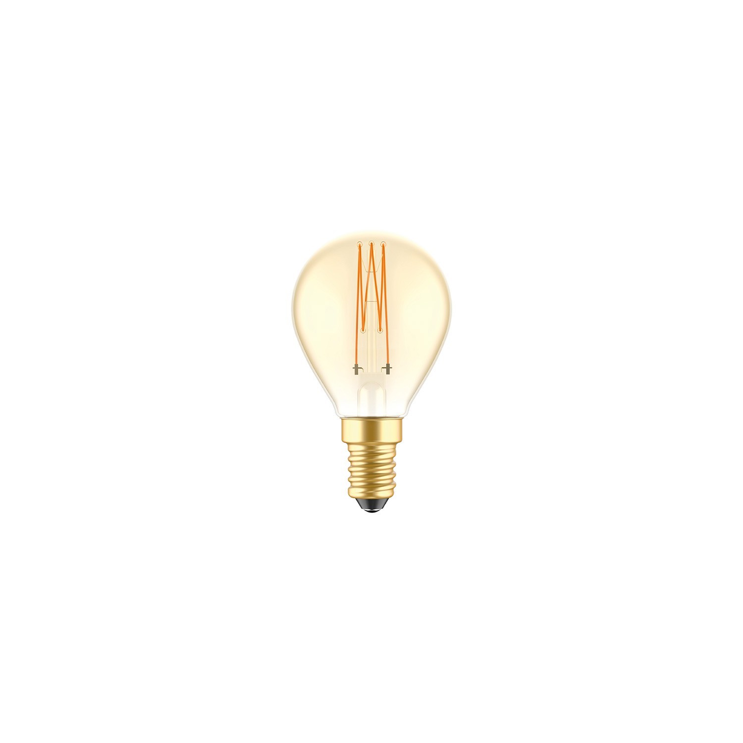 LED Golden Light Bulb Carbon Line Filament Cage Mini Globe G45 3,5W 300Lm E14 2700K Dimmable - C52