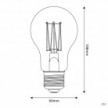 Bombilla LED Dorada Carbón Line Filamento Largo Goccia A60 7W 640Lm E27 2700K Regulable - C53