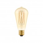 Bombilla LED Dorada Carbón Line Filamento Largo Edison ST64 7W 640Lm E27 2700K Regulable - C54