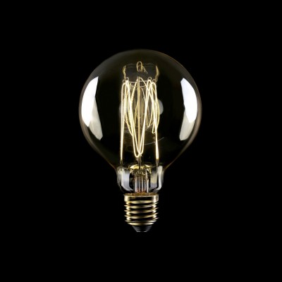 LED Golden Light Bulb Carbon Line Filament Cage Globe G95 7W 640Lm E27 2700K Dimmable - C55