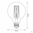 Bombilla LED Dorada Carbón Line Filamento Largo Globo G95 7W 640Lm E27 2700K Regulable - C55