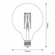 Bombilla LED Dorada Carbón Line Filamento Largo Globo G125 7W 640Lm E27 2700K Regulable - C56