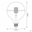 Bombilla LED media esfera plateada B05 Linea 5V Filamento corto Globo G125 1,3W 110Lm E27 2500K Regulable