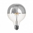 Bombilla LED media esfera plateada B05 Linea 5V Filamento corto Globo G125 1,3W 110Lm E27 2500K Regulable