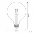 LED Clear Globe Light Bulb G125 4W 470Lm E27 2700K - E05