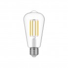 Bombilla LED Transparente Edison ST64 7W 806Lm E27 3500K Regulable - N02