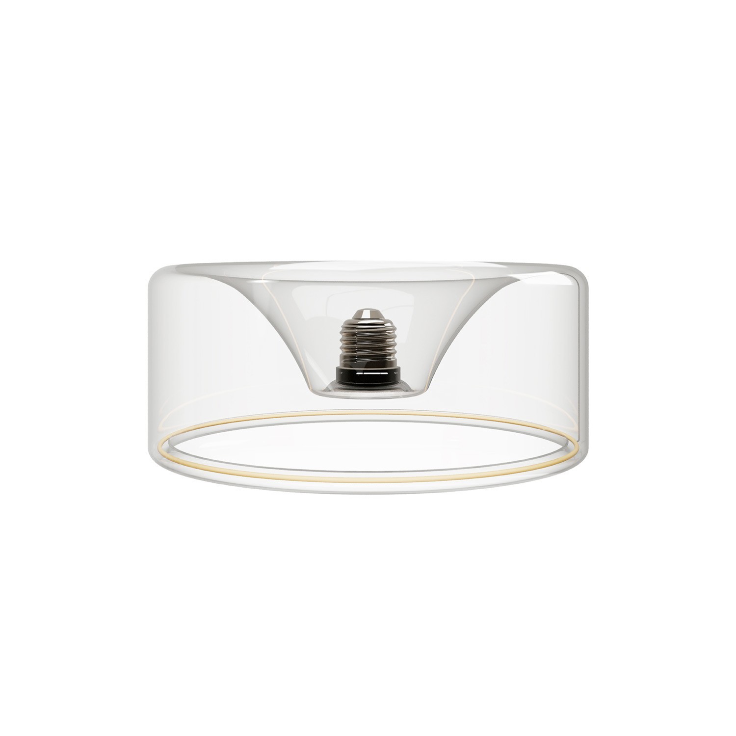 Bombilla LED Transparente Ghost Line Empotrable Donut 195x83 6W 500Lm E27 2200K Regulable - G02