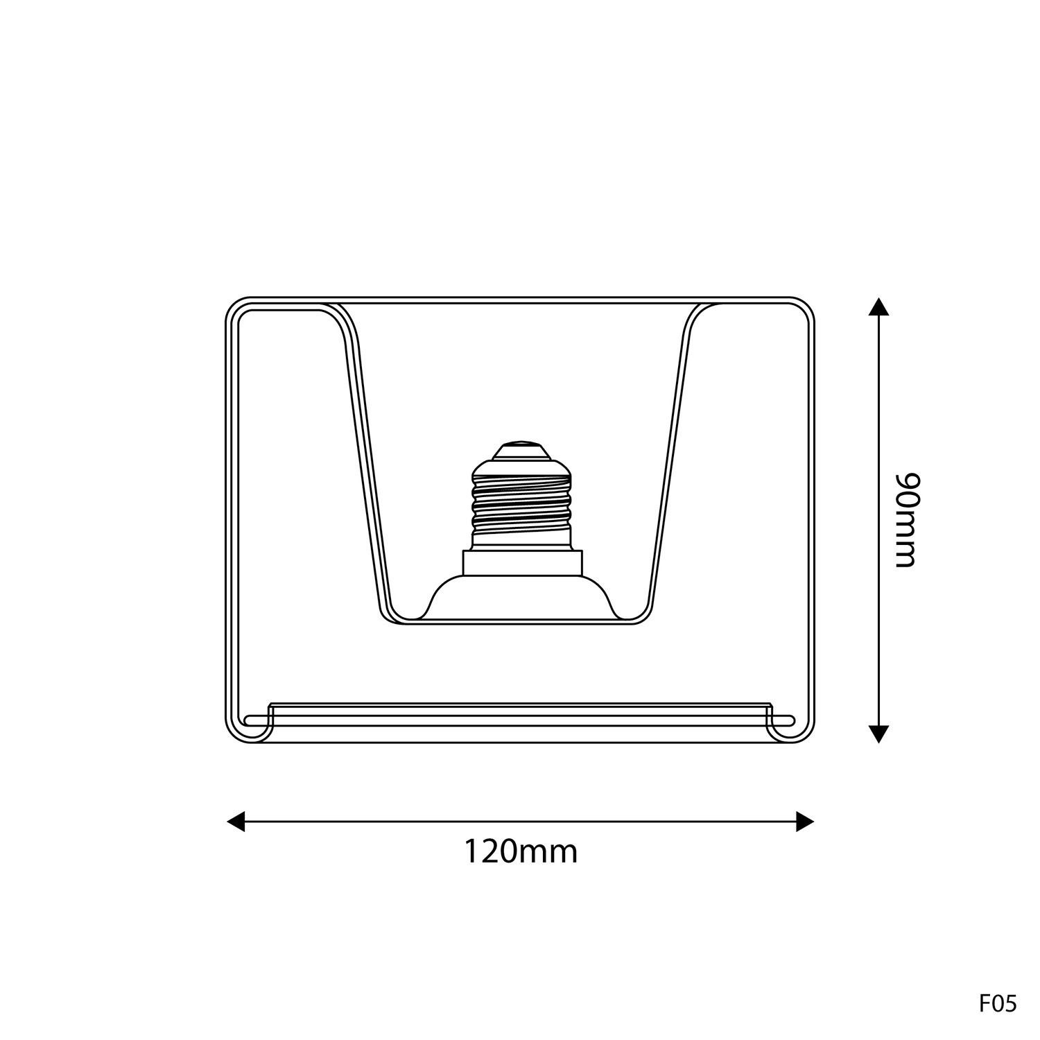 Bombilla LED Transparente Ghost Line Empotrable Donut 120x90 6W 500Lm E27 2200K Regulable - G03